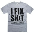 thumbnail image 1 of Men's I Fix Shirt Garage DIY T-Shirts Mechanic Engineer Gifts Father's Day Tee (XX-Large Grey), 1 of 6