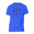 thumbnail image 1 of Men's I Heart My Cat Drawing Short-Sleeve T-Shirt - Royal - 2X-Large, 1 of 1