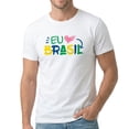 thumbnail image 1 of Men's I Love Brazil Graphic T-Shirt, Premium Cotton Short Sleeve Crew Neck Tee, 1 of 7