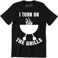 thumbnail image 1 of Men's I Turn ON The Grills Funny Gift Grilling Summertime Camping Food T-Shirt, 1 of 4