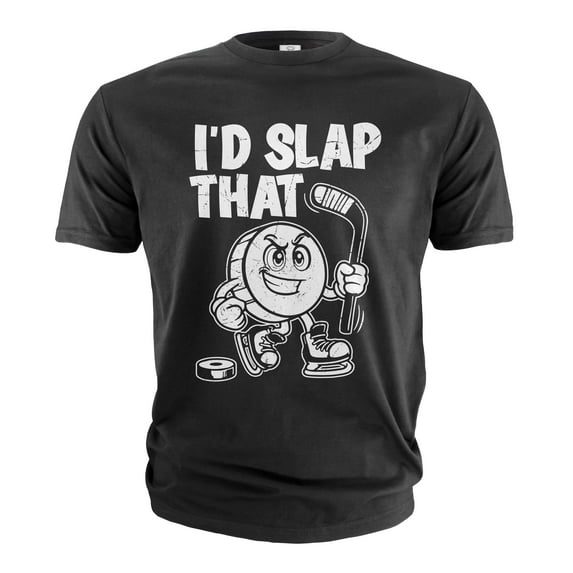 Men's I'd slap that funny ice hockey T-shirt Ice hockey funny men's gift tee shirt sports tee