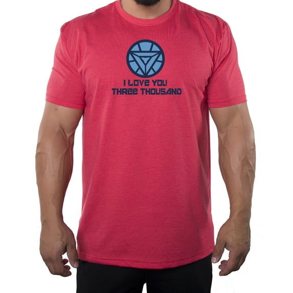 Men's I love you Three Thousand T-shirts, Pop Culture T-shirts, Men' Graphic Tees - Heather Red MH200DAD S38 S