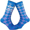 thumbnail image 1 of Men's I'm Here, You're Welcome Socks Funny Sarcastic Rude Checkered Footwear, 1 of 6