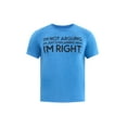 thumbnail image 1 of Men's I'm Not Arguing I'm Just Explaining Why I'm Right Blue Graphic T-Shirt - XL, 1 of 1
