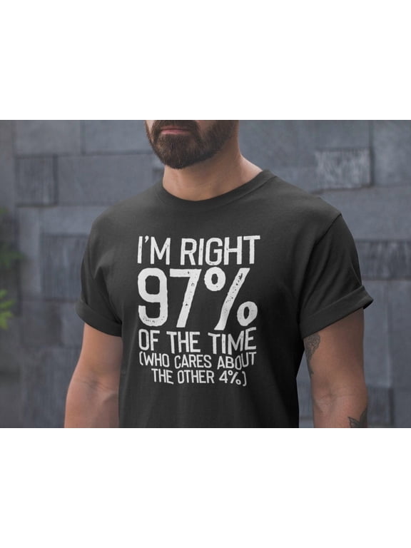 Men's I'm Right 97% Of The Time Math Graphic T-Shirt