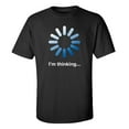thumbnail image 1 of Men's I'm Thinking Funny Buffering Processing Short Sleeve Graphic T-shirt-Black-xxxl, 1 of 4
