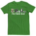 thumbnail image 1 of Men's I'm This Old Retro Line Up Graphic Tee Color: Kelly Size: XS, 1 of 2