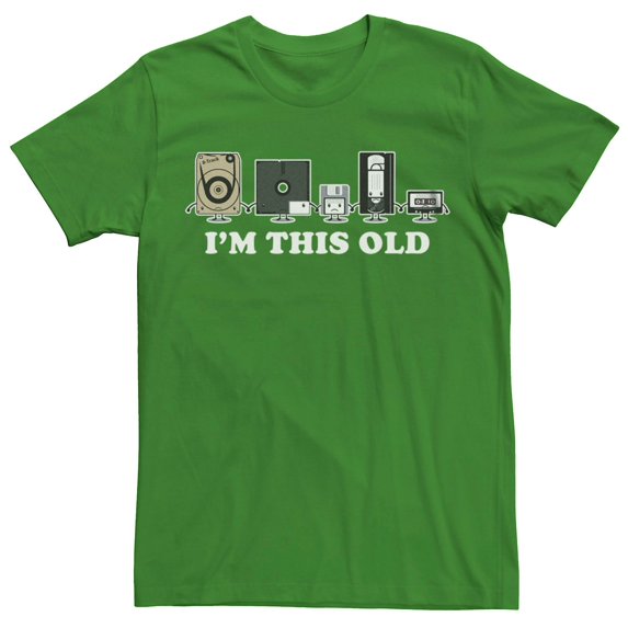 Men's I'm This Old Retro Line Up Graphic Tee Color: Kelly Size: XS