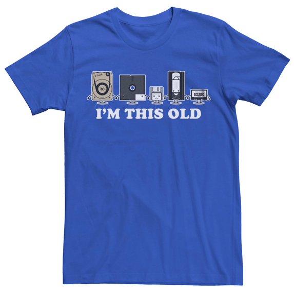 Men's I'm This Old Retro Line Up Graphic Tee Color: Royal Size: XXL