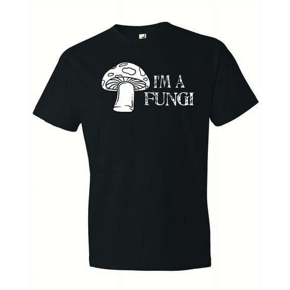 Men's I'm a Fungi Fun Guy Funny mushroom fungus Humor T-Shirt-Black-Large