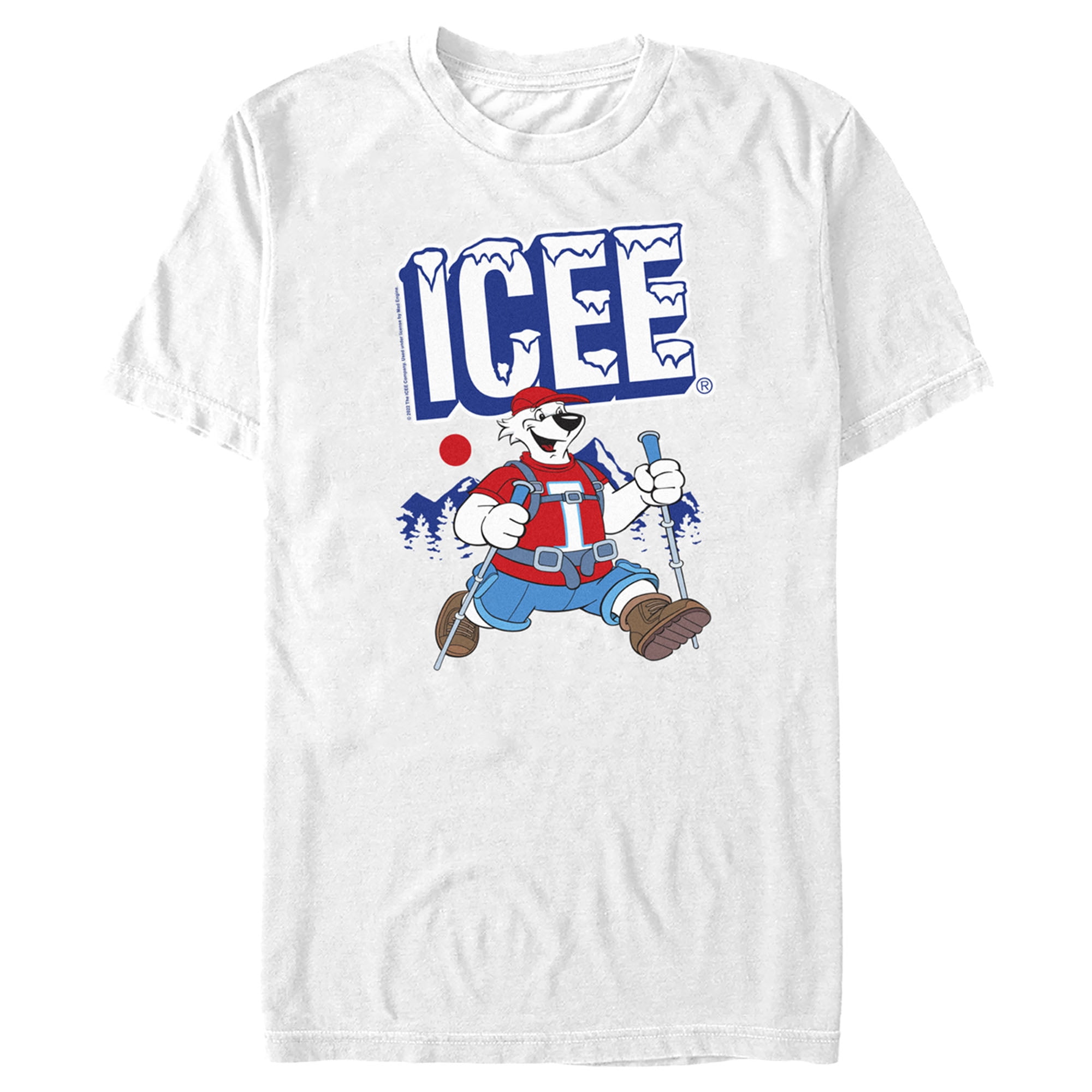 Men's ICEE Bear Happy Hiking Graphic Tee White Medium - Walmart.com