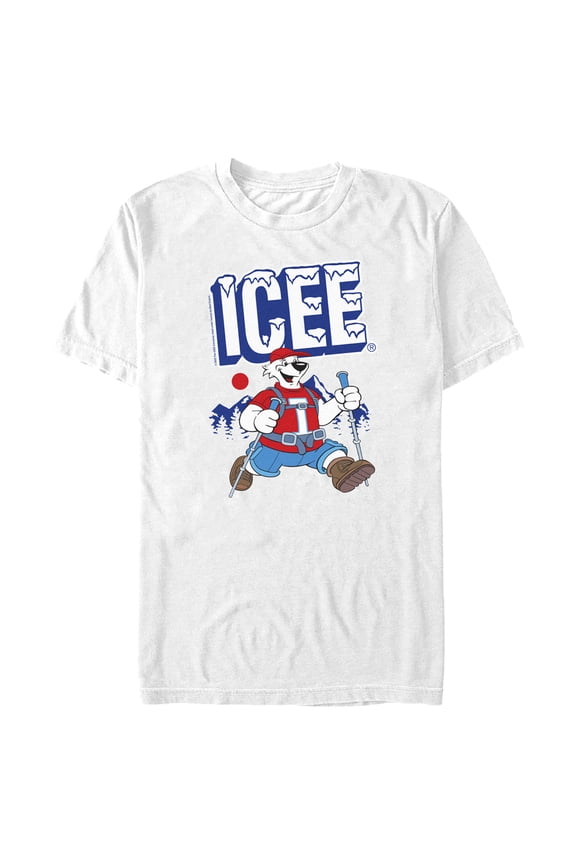 Men's ICEE Bear Happy Hiking  Graphic Tee White Large