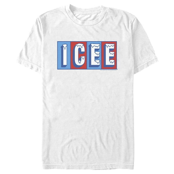 Men's ICEE Classic Red and Blue Logo  Graphic Tee White 3X Large