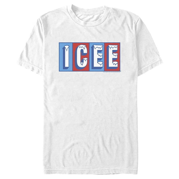 Men's ICEE Classic Red and Blue Logo Graphic Tee White 3X Large