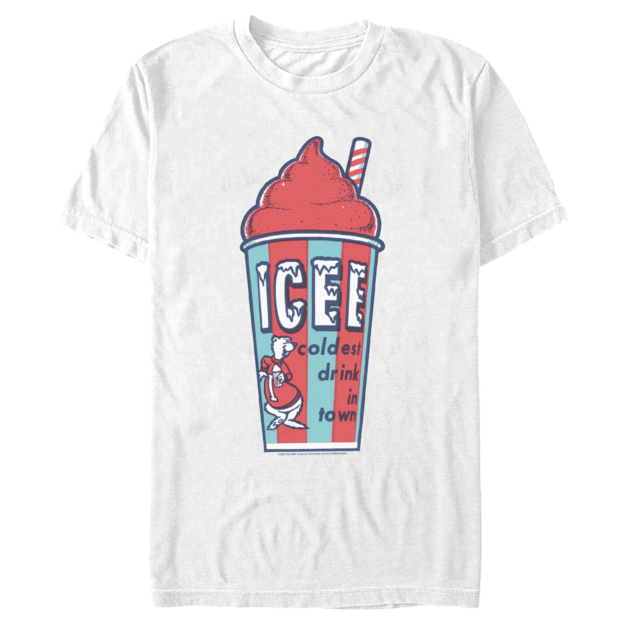 Men's Icee Coldest Drink In Town Classic Cup Graphic Tee White Medium 