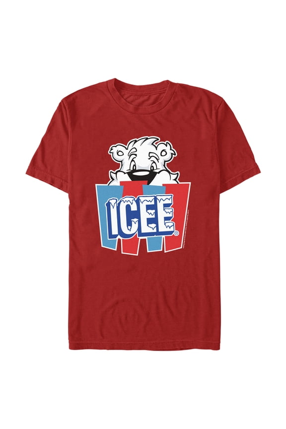 Men's ICEE Peekaboo Bear Logo Graphic Tee Red Large
