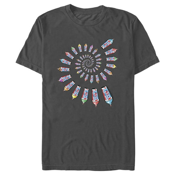 Men's ICEE Rainbow Swirl  Graphic Tee Charcoal Small
