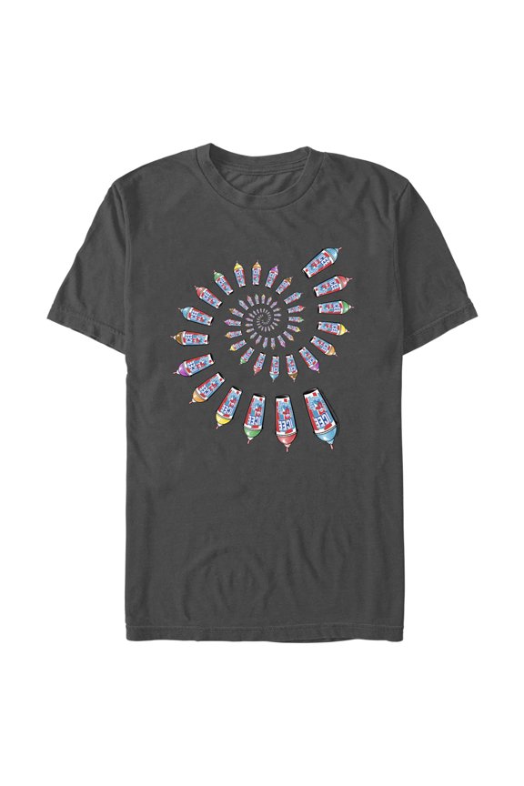 Men's ICEE Rainbow Swirl  Graphic Tee Charcoal Small