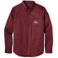 thumbnail image 1 of Men's IRISH SHAMROCK PATCH Twill Shirt with Pocket, 2XL Burgundy, 1 of 2