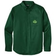 thumbnail image 1 of Men's IRISH SHAMROCK PATCH Twill Shirt with Pocket, Small Dark Green, 1 of 2