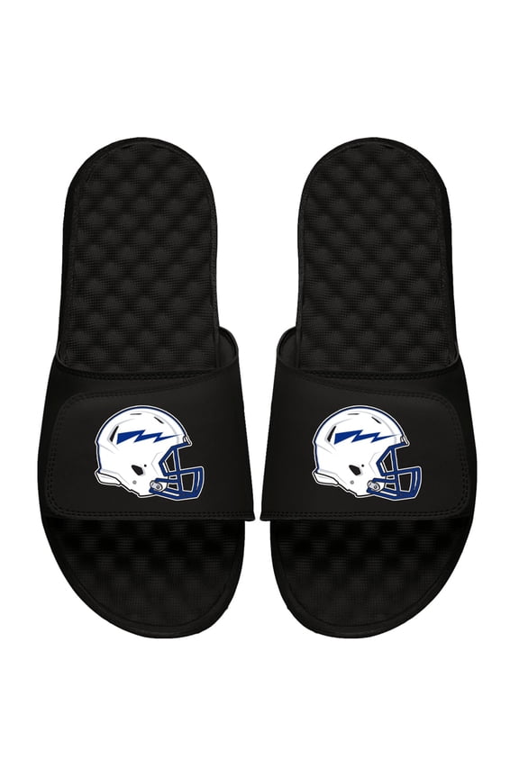Men's ISlide Black Air Force Falcons Helmet Logo Slide Sandals