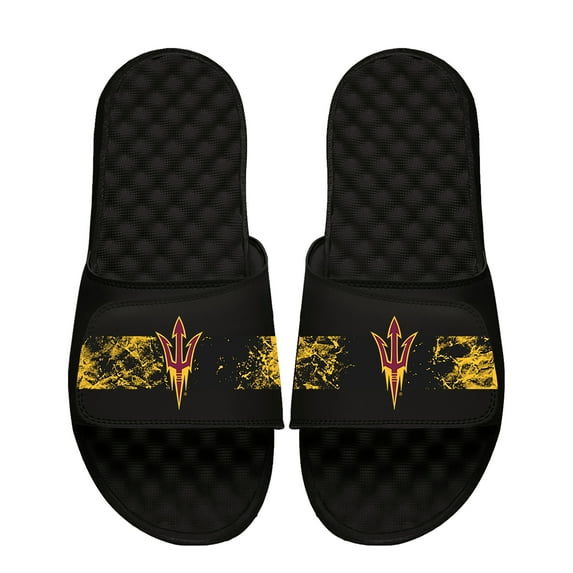 Men's ISlide Black Arizona State Sun Devils Distressed Slide Sandals