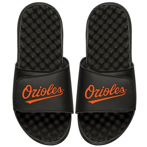 Men's ISlide Black Baltimore Orioles Wordmark Slide Sandals