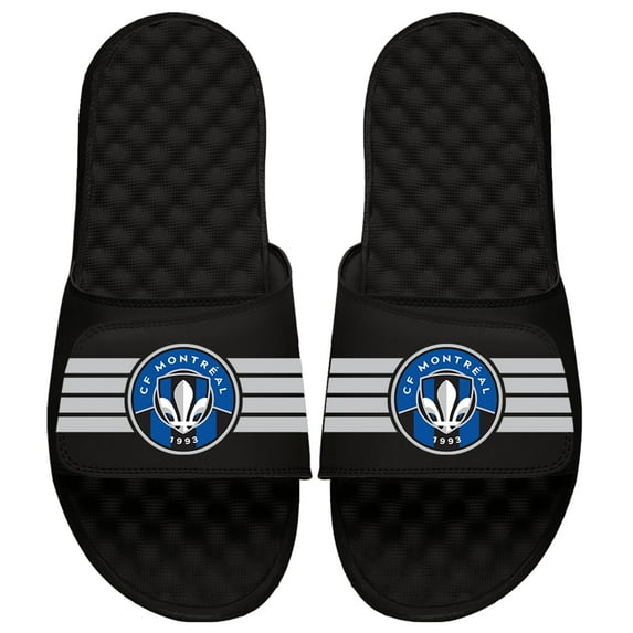 Men's ISlide Black CF Montr-al Stripe Slide Sandals