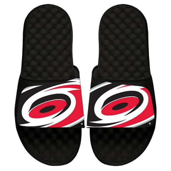 Men's ISlide Black Carolina Hurricanes Blown Up Logo Slide Sandals