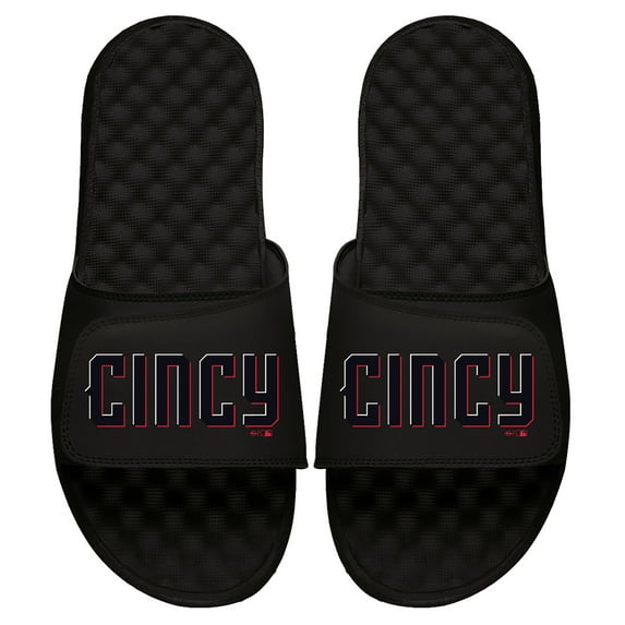 Men's ISlide Black Cincinnati Reds 2023 City Connect Slide Sandals