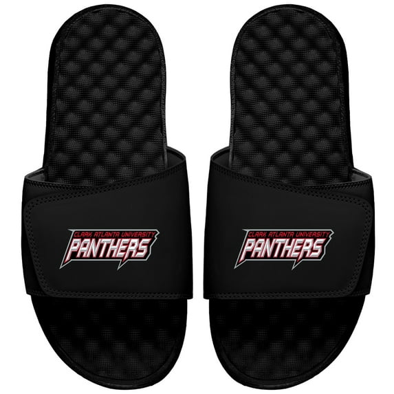 Men's ISlide Black Clark Atlanta Panthers Wordmark Slide Sandals