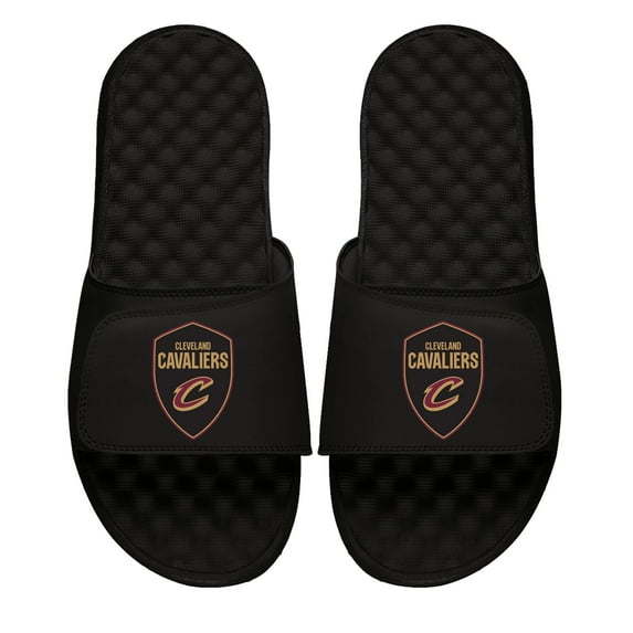 Men's ISlide Black Cleveland Cavaliers Shield Slide Sandals