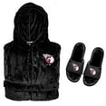 thumbnail image 1 of Men's ISlide  Black Cleveland Guardians Hooded Phantom Robe & Fur Slide Bundle, 1 of 1