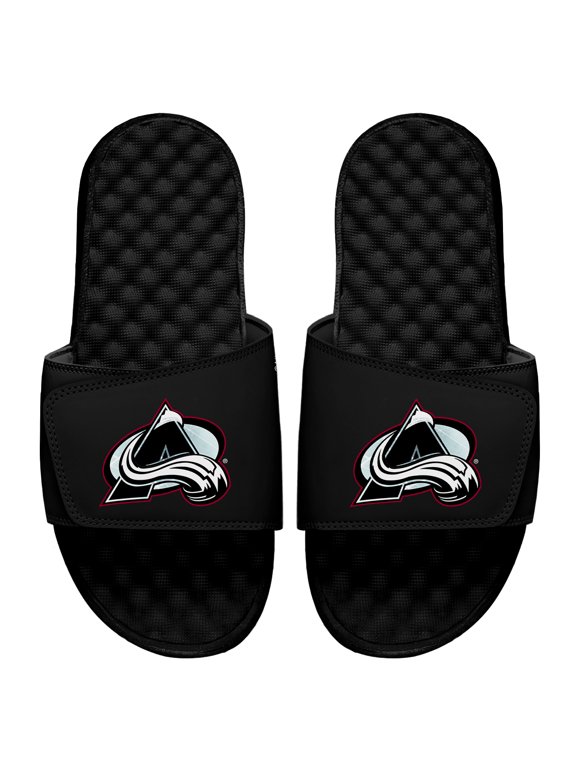 Men's ISlide Black Colorado Avalanche Ice Clipping Mask Slide Sandals