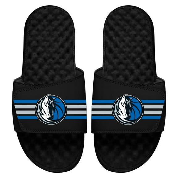 Men's ISlide Black Dallas Mavericks Stripes Slide Sandals