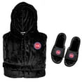 thumbnail image 1 of Men's ISlide  Black Detroit Pistons Hooded Phantom Robe & Fur Slide Bundle, 1 of 1