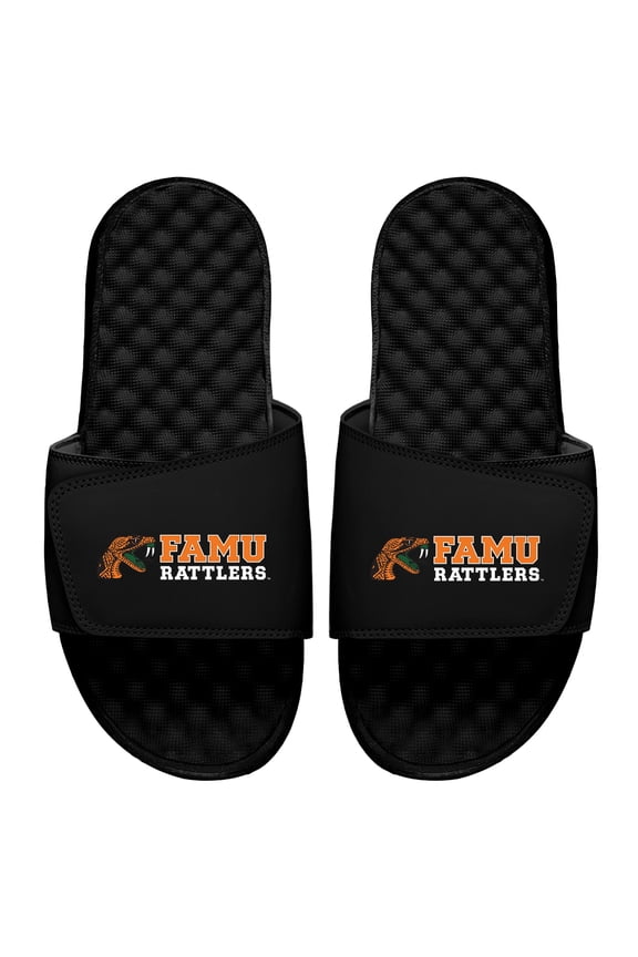 Men's ISlide Black Florida A&M Rattlers Combo Wordmark Slide Sandals