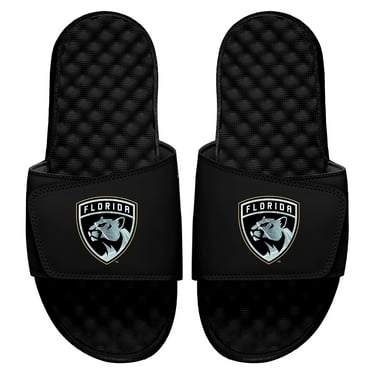 Men's ISlide Black Florida Panthers Ice Clipping Mask Slide Sandals