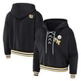 thumbnail image 1 of Women's WEAR by Erin Andrews Black Pittsburgh Steelers Plus Size Lace-Up Pullover Hoodie, 1 of 3