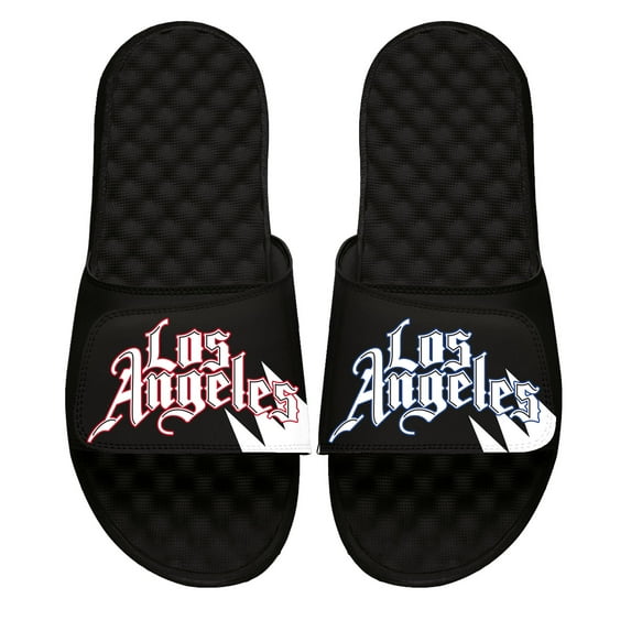 Men's ISlide Black LA Clippers Statement Slide Sandals