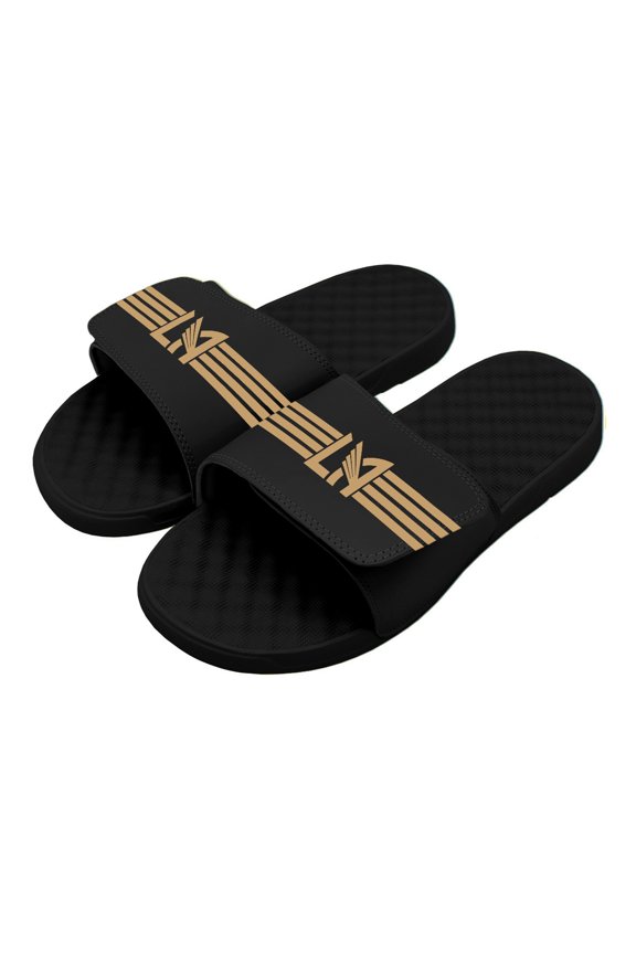 Men's ISlide Black LAFC Stripe Slide Sandals