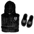 thumbnail image 1 of Men's ISlide  Black Los Angeles Kings Hooded Phantom Robe & Fur Slide Bundle, 1 of 1