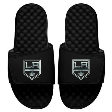 Men's ISlide Black Los Angeles Kings Ice Clipping Mask Slide Sandals