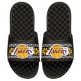 thumbnail image 1 of Men's ISlide Black Los Angeles Lakers Ugly Sweater Slide Sandals, 1 of 1