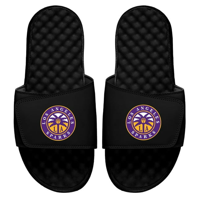 Unisex ISlide  Black Los Angeles Sparks Primary Logo Slide Sandals