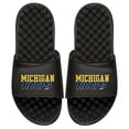 thumbnail image 1 of Men's ISlide Black Michigan Wolverines Hoop Slide Sandals, 1 of 1