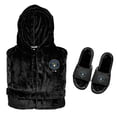 thumbnail image 1 of Men's ISlide  Black Milwaukee Brewers Hooded Phantom Robe & Fur Slide Bundle, 1 of 1