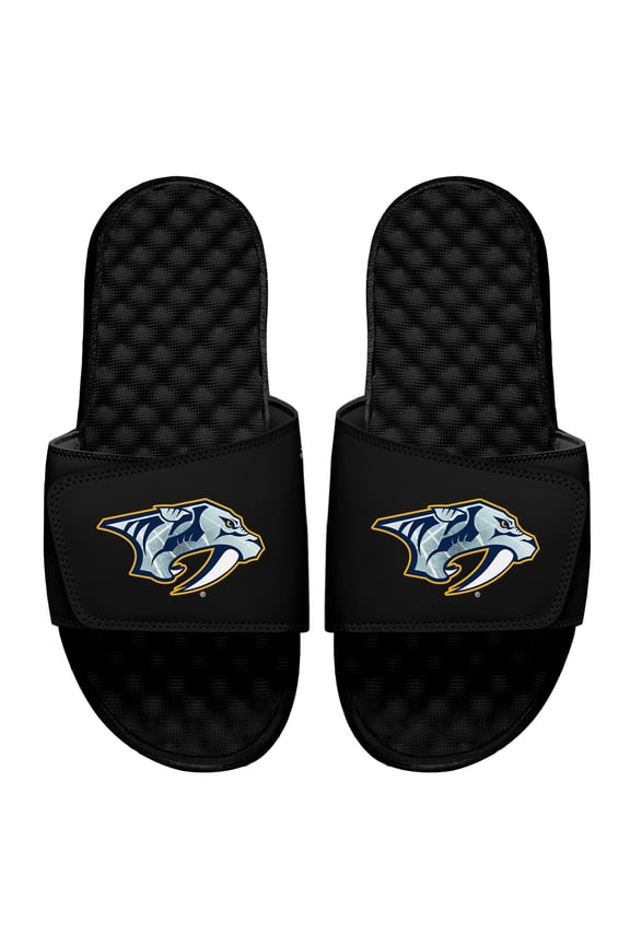 Men's ISlide Black Nashville Predators Ice Clipping Mask Slide Sandals