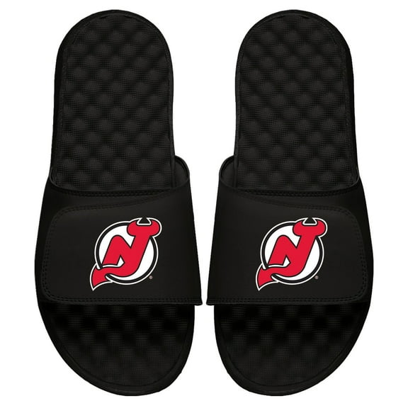 Men's ISlide Black New Jersey Devils Primary Logo Slide Sandals