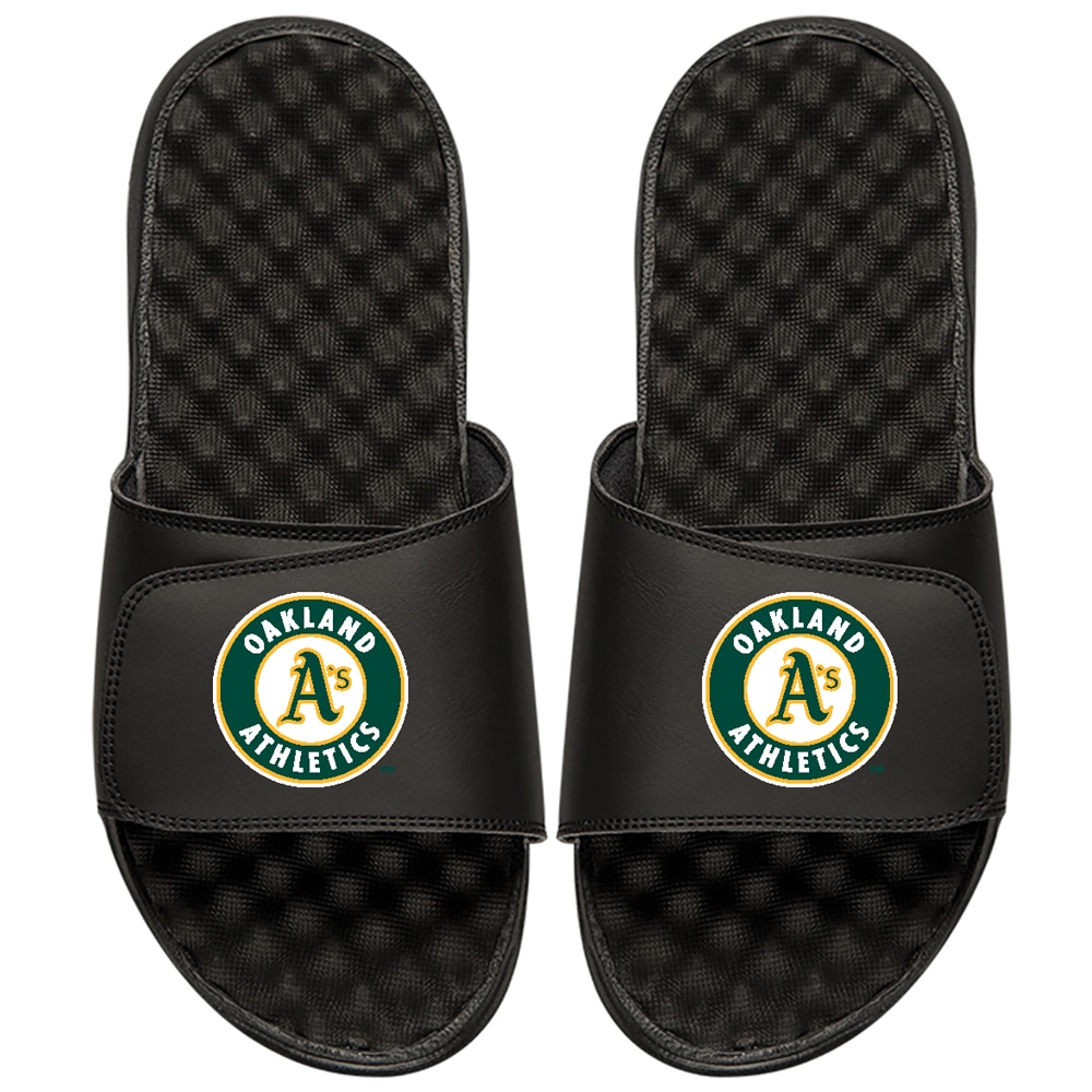 Men's ISlide Black Oakland Athletics Primary Logo Slide Sandals